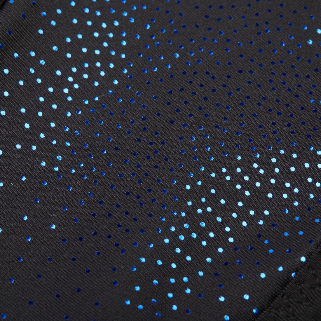 BLACK Girls' Sleeveless Crew Neck Gym Leotard JSM 540 - Black with Blue Sequins, No Color, large image number 8