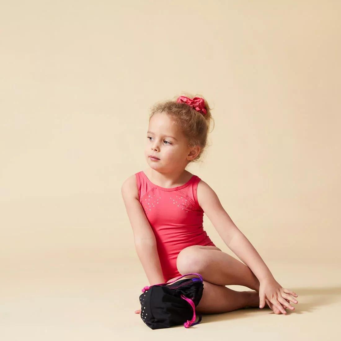 BLACK Girls' Sleeveless Crew Neck Gym Leotard JSM 540 - Black with Blue Sequins, , large image number 11