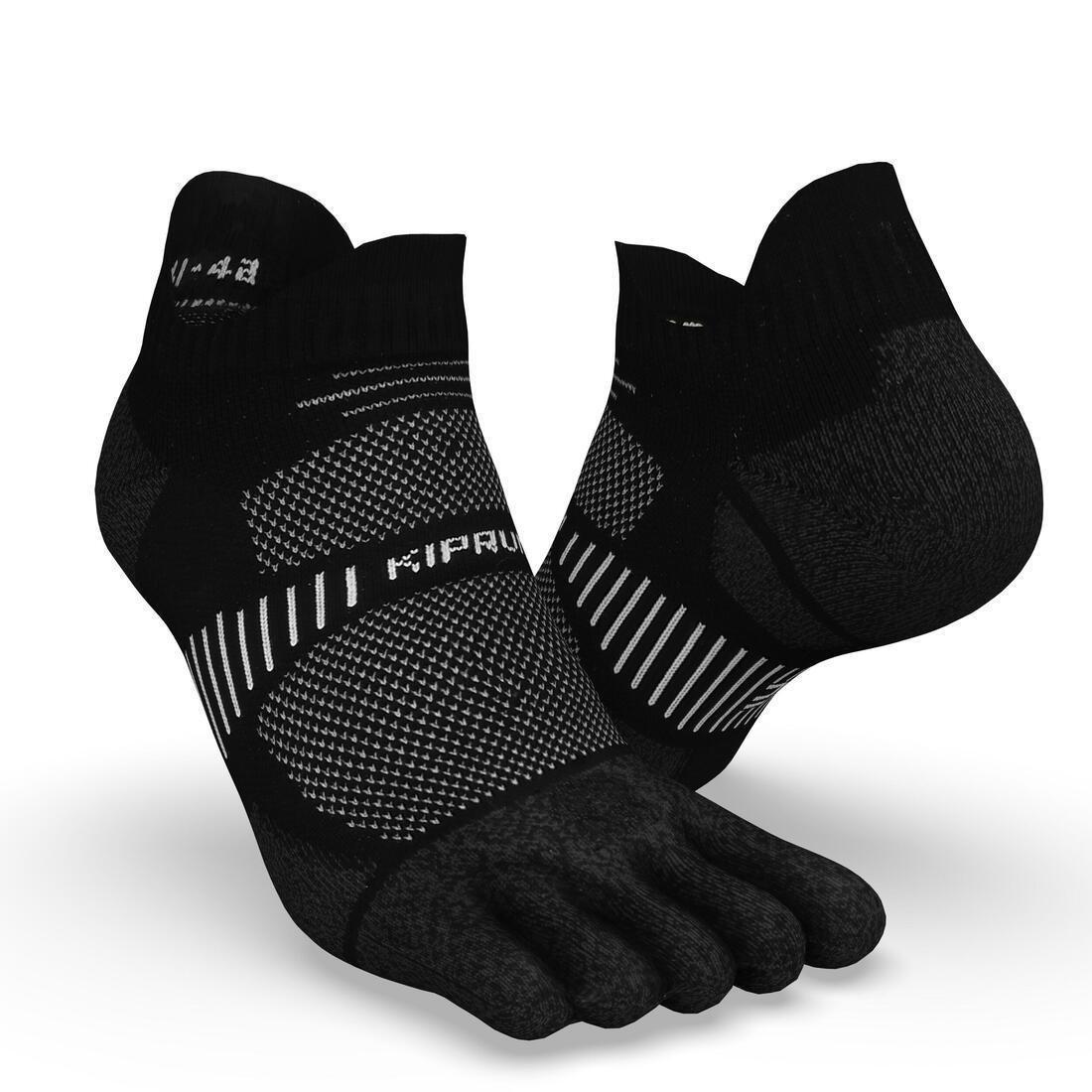 Running 5-finger Fine Invisible Socks - Kiprun Run900, Black, , large image number 0