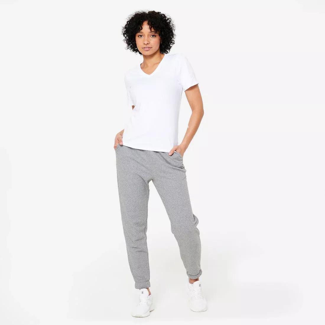 Women Joggers Pant 500, Grey, No Color, large image number 14
