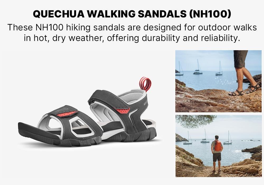 Men Walking Sandals - Nh100, Grey, , large image number 12