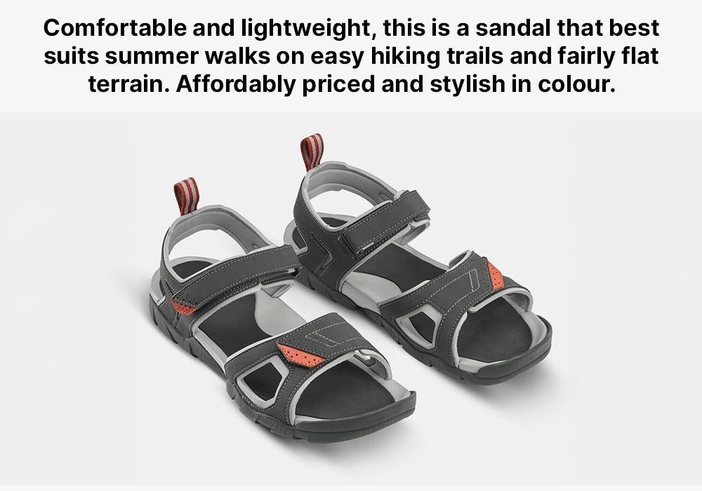 Men Walking Sandals - Nh100, Grey, , large image number 13