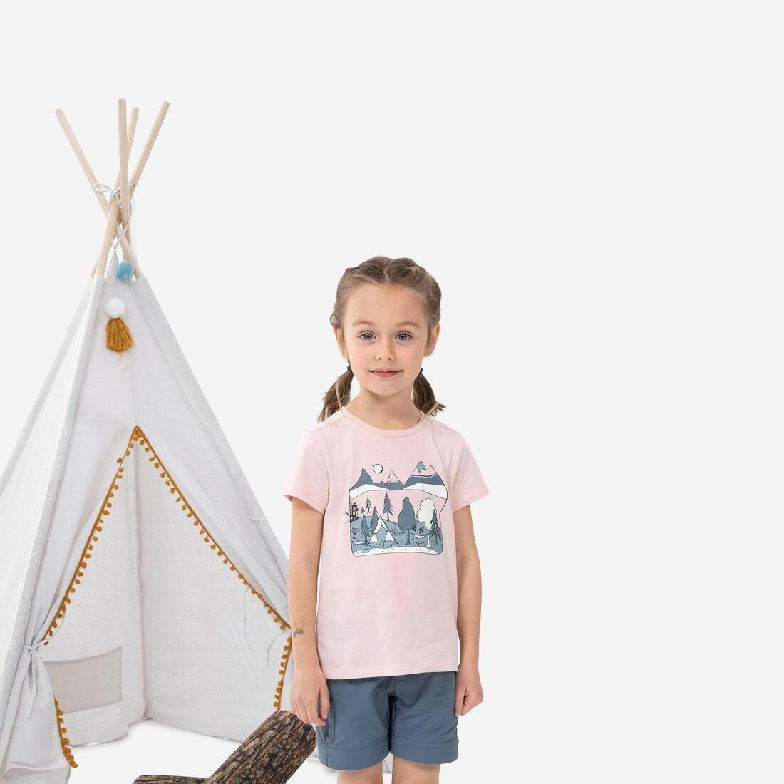 Kids Unisex Hiking T-Shirt - Mh100 Kid - Age 2-6 Years, Pink, , large image number 0