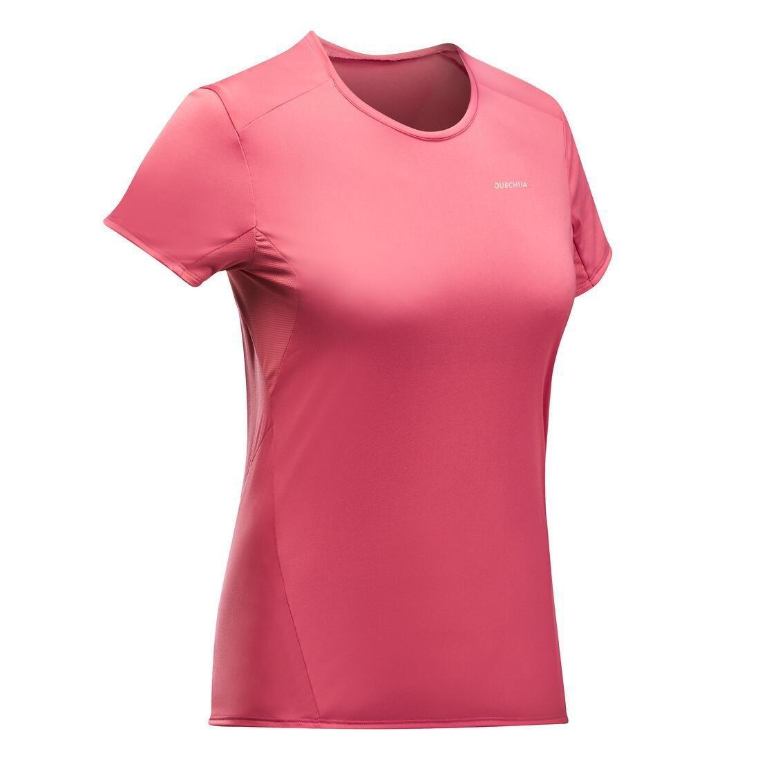 Womens Mountain Walking Short-Sleeved T-Shirt Mh100 - Lychee, Green, , large image number 3