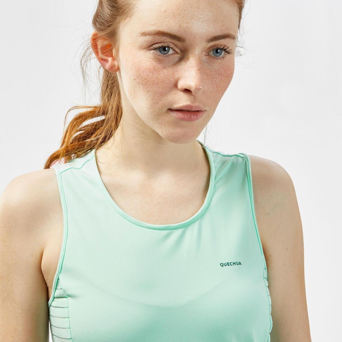 Womens Mountain Hiking Tank Top - Mh500, Green, No Color, large image number 4