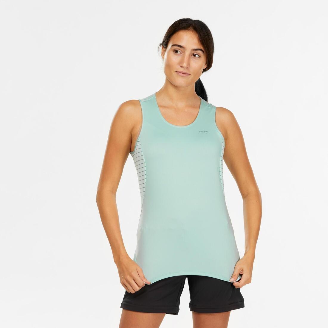 Womens Mountain Hiking Tank Top - Mh500, Green, No Color, large image number 9
