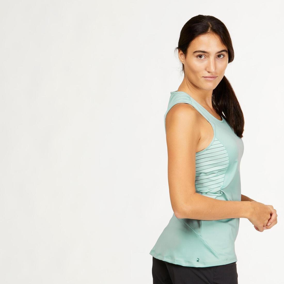 Womens Mountain Hiking Tank Top - Mh500, Green, No Color, large image number 10