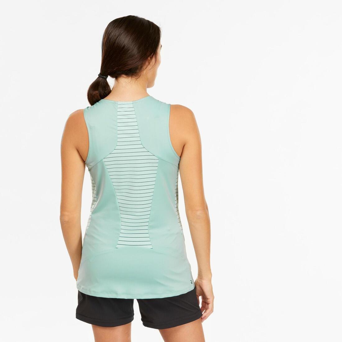 Womens Mountain Hiking Tank Top - Mh500, Green, No Color, large image number 11