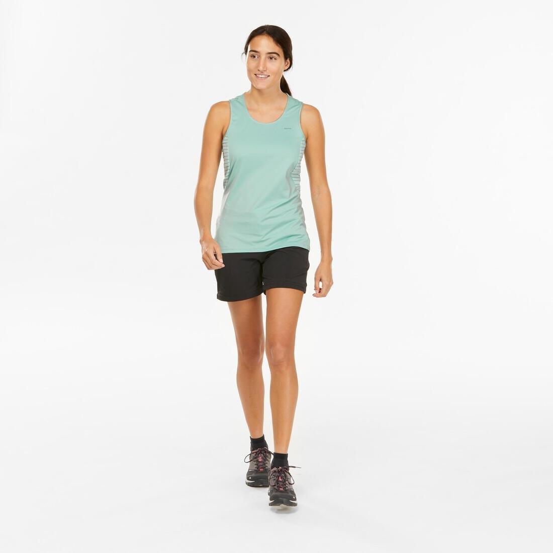 Womens Mountain Hiking Tank Top - Mh500, Green, No Color, large image number 13