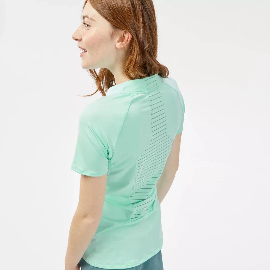 Women's Mountain Walking Short-Sleeved T-Shirt MH500, pale mint green, , large image number 6