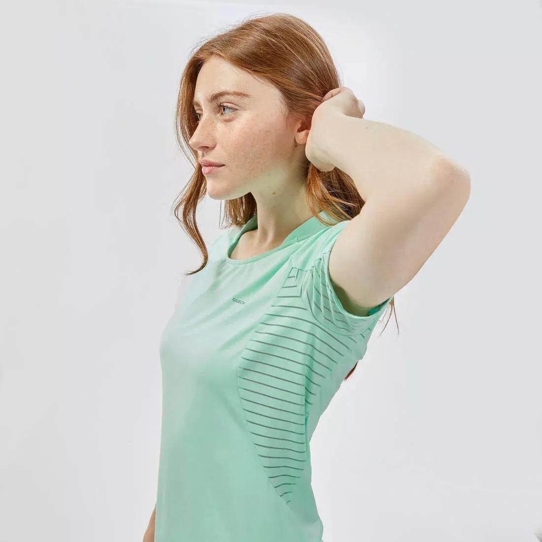 Women's Mountain Walking Short-Sleeved T-Shirt MH500, pale mint green, , large image number 8
