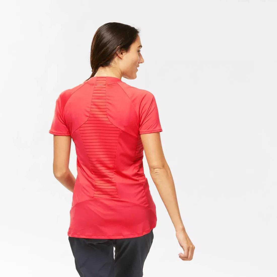 Women's Mountain Walking Short-Sleeved T-Shirt MH500, pale mint green, , large image number 11