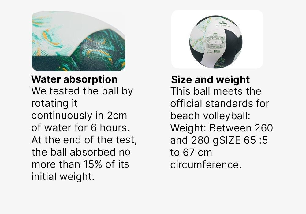 Beach Volleyball Replica - Hybrid 500, Green, No Color, medium