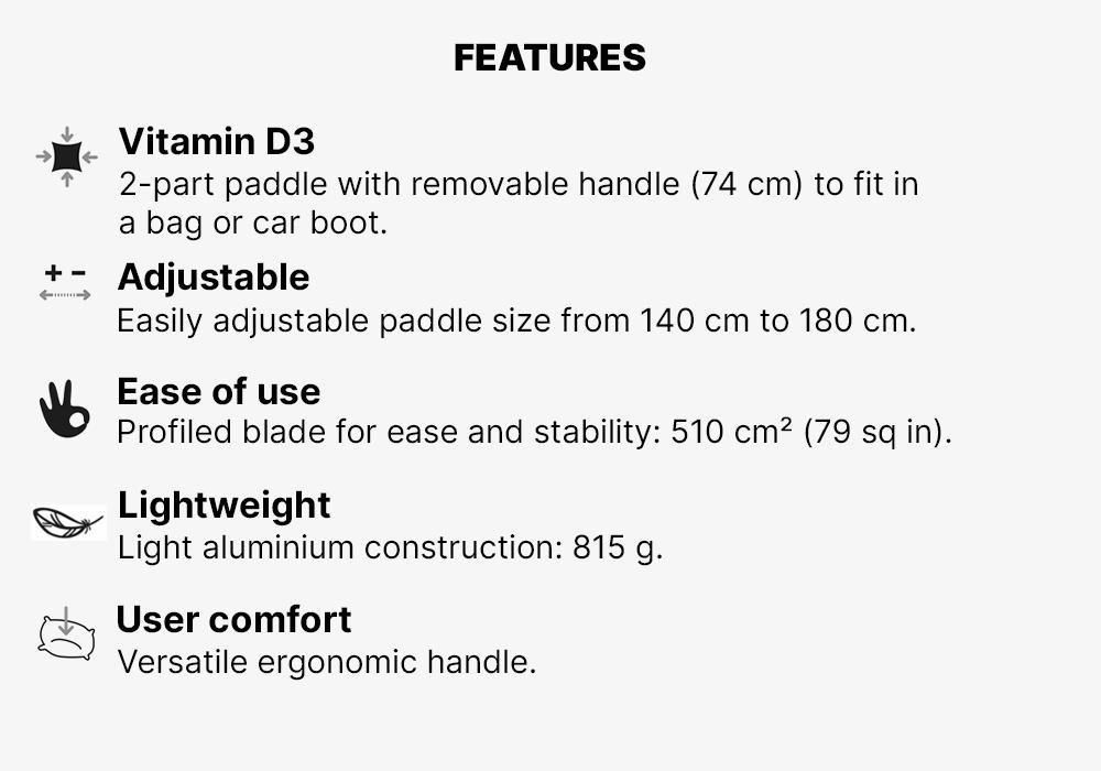 3-Part Adjustable Split Sup Paddle 100 , Blue, No Color, large image number 15