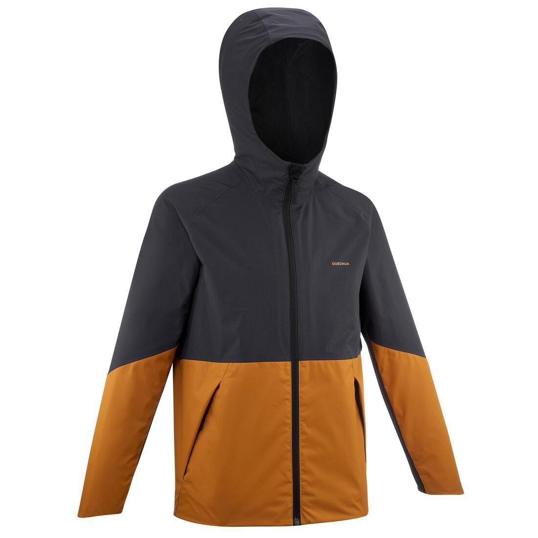 Kids Waterproof Hiking Jacket - Mh500, Grey, , large image number 0