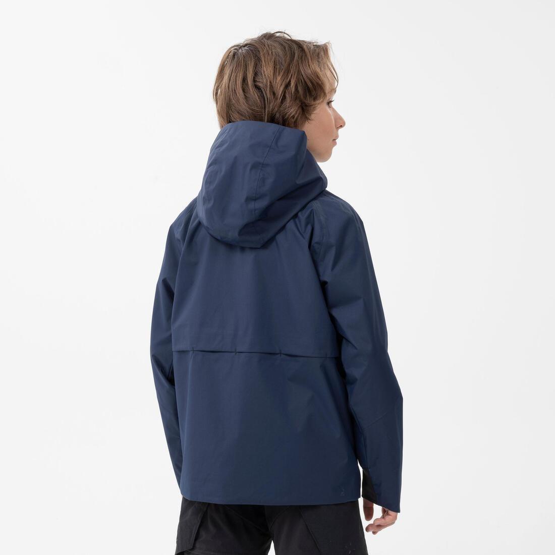 Kids Waterproof Hiking Jacket - Mh500, Grey, , large image number 12