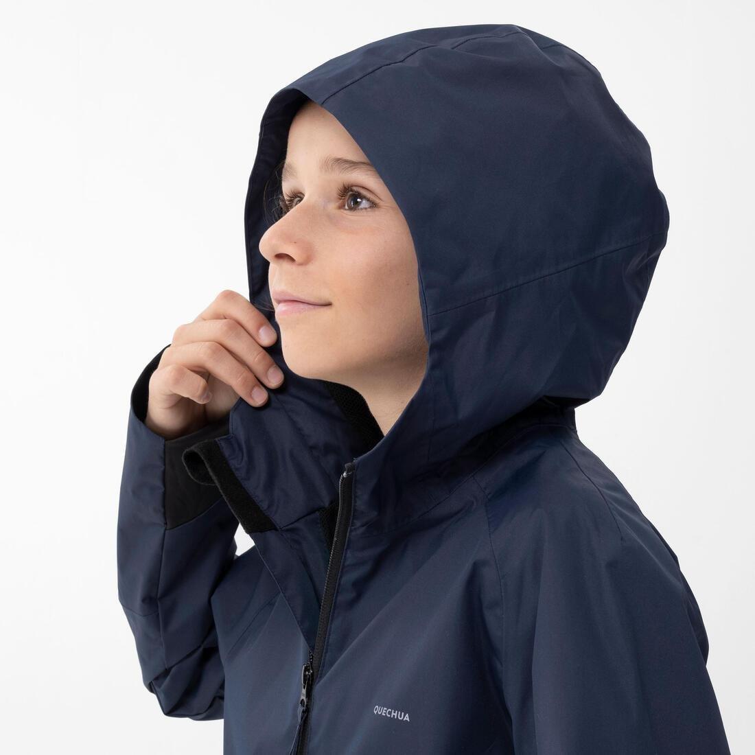 Kids Waterproof Hiking Jacket - Mh500, Grey, , large image number 14