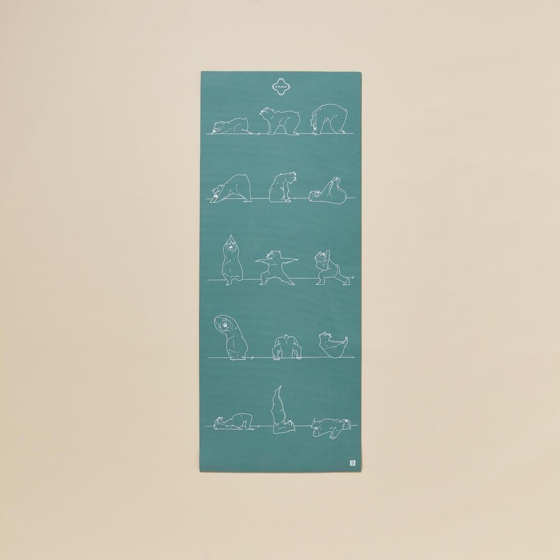 FROZEN GREEN Kids' Yoga Mat 150 cm ⨯ 60 cm ⨯ 5 mm - Khaki Bear, , medium