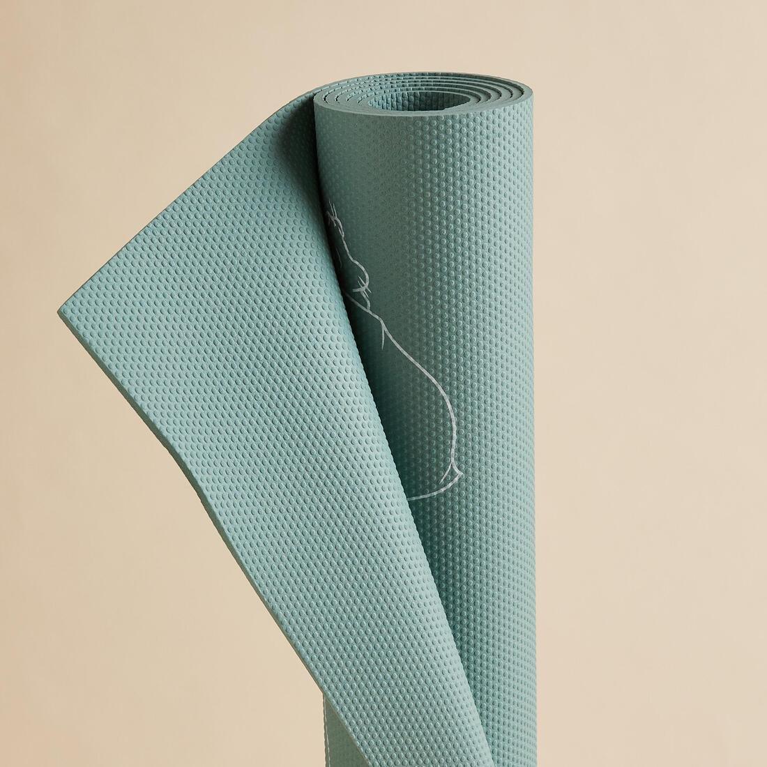 FROZEN GREEN Kids' Yoga Mat 150 cm â¨¯ 60 cm â¨¯ 5 mm - Khaki Bear, No Color, large image number 3