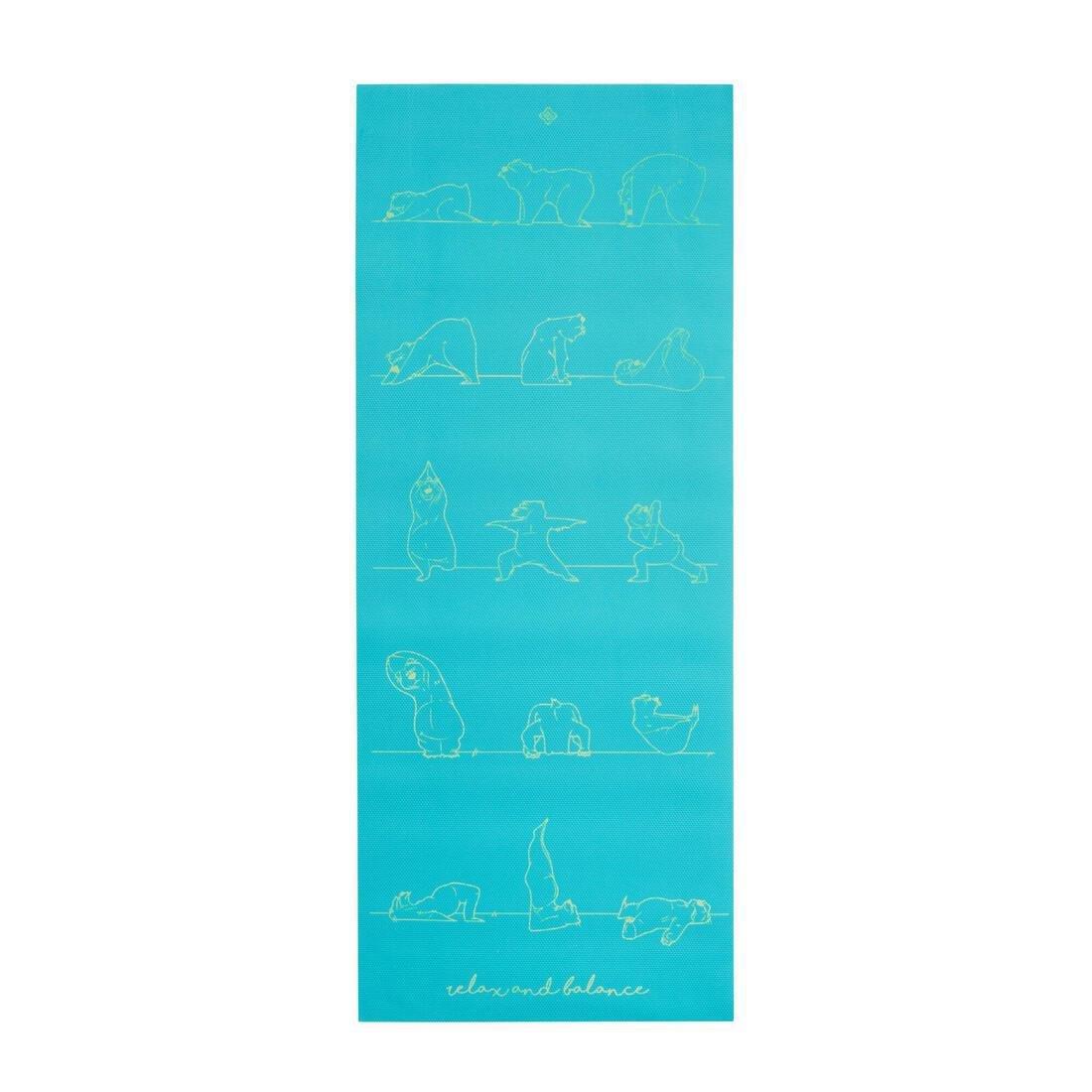 FROZEN GREEN Kids' Yoga Mat 150 cm â¨¯ 60 cm â¨¯ 5 mm - Khaki Bear, No Color, large image number 9