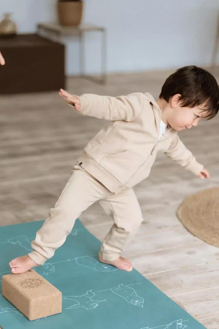 FROZEN GREEN Kids' Yoga Mat 150 cm ⨯ 60 cm ⨯ 5 mm - Khaki Bear, No Color, large image number 11