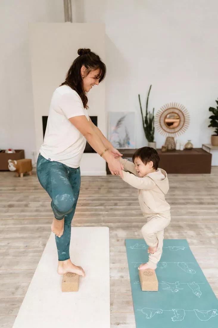 FROZEN GREEN Kids' Yoga Mat 150 cm â¨¯ 60 cm â¨¯ 5 mm - Khaki Bear, No Color, large image number 13