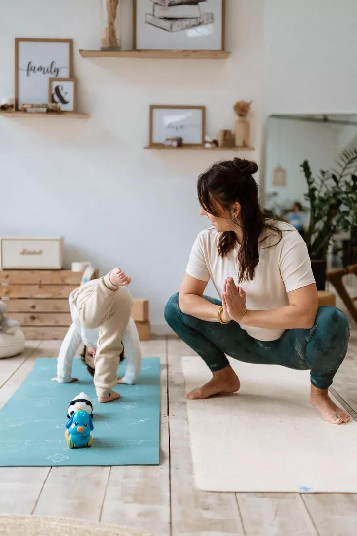 FROZEN GREEN Kids' Yoga Mat 150 cm â¨¯ 60 cm â¨¯ 5 mm - Khaki Bear, No Color, large image number 14