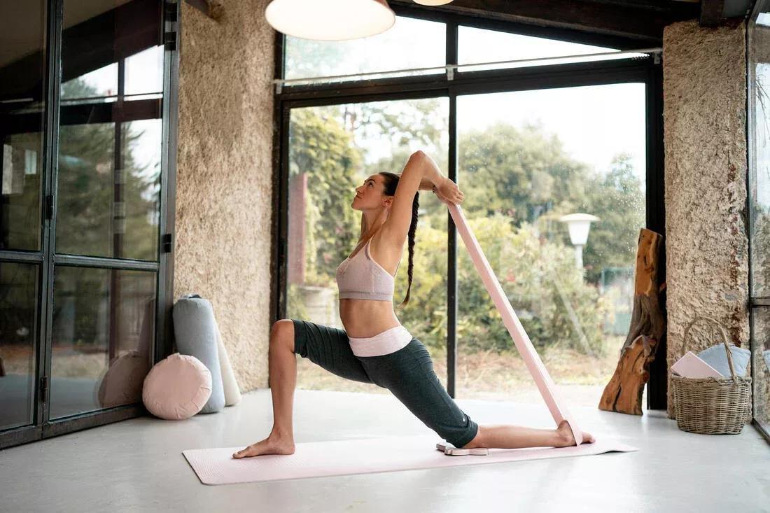 Light Yoga Mat 185 Cm X 61 Cm X 5 Mm, Pink, No Color, large image number 2