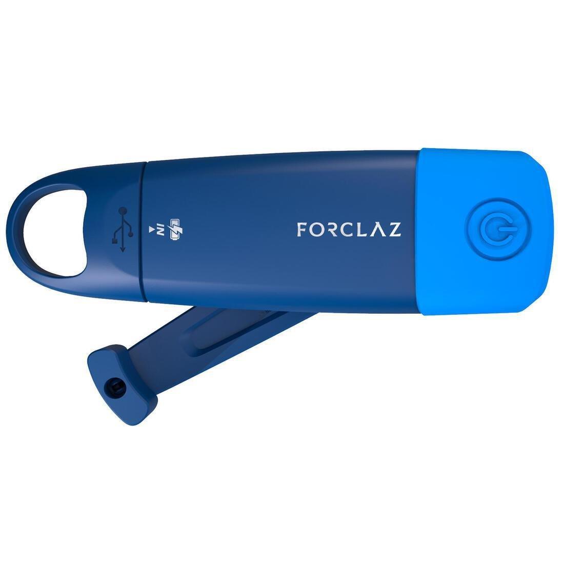 FORCLAZ - Rechargeable Torch - 150 Lumens - Dynamo 500 V2, Blue