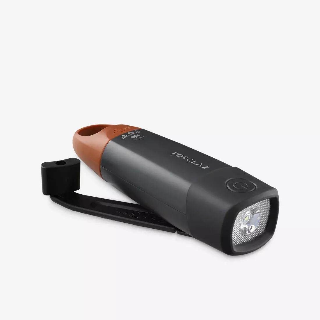 FORCLAZ - Rechargeable Torchlight And External Battery - 210 Lumen - Dynamo 900 Pwb, Brown