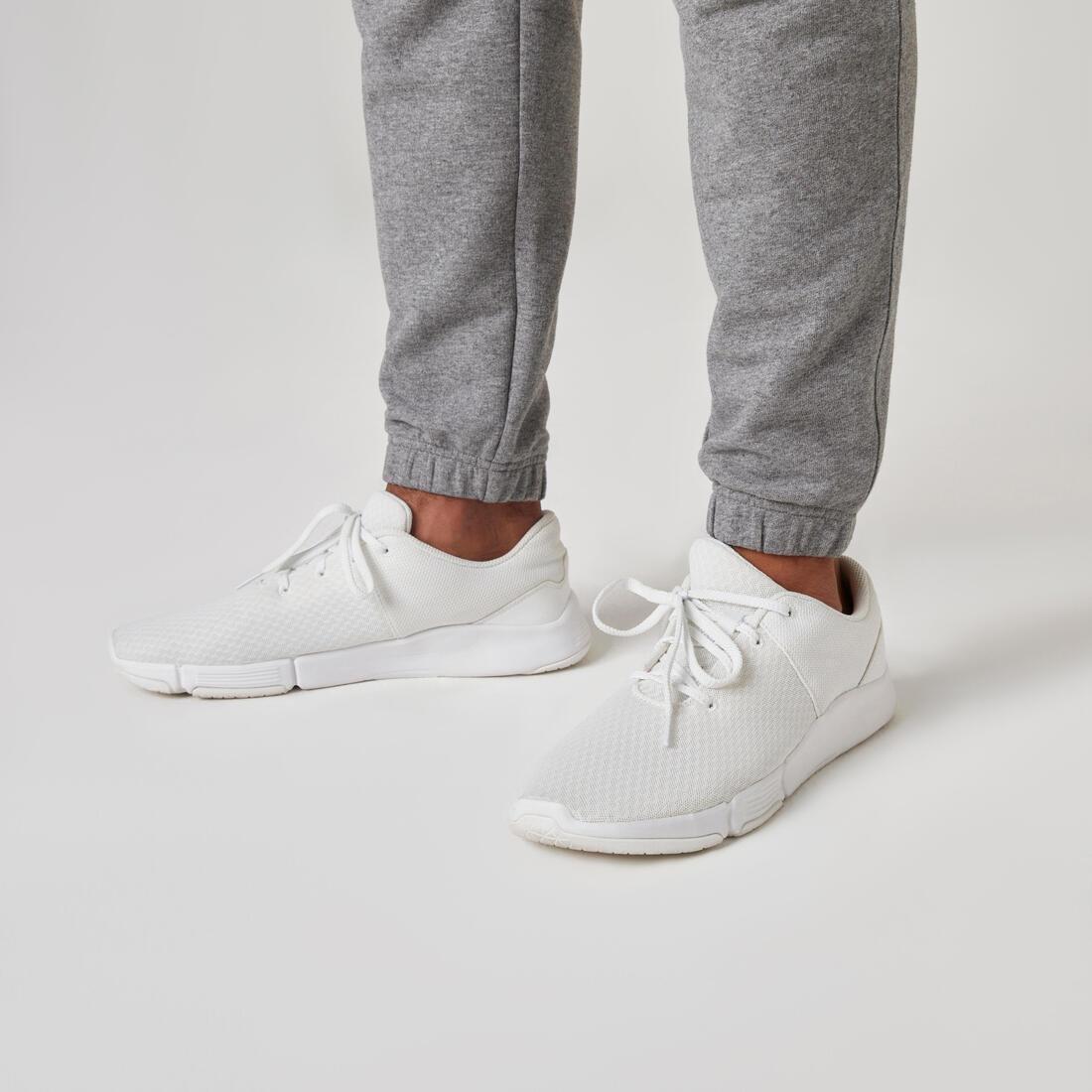 Mens Fitness Jogging Bottoms 500 Essentials, Black, No Color, large image number 5