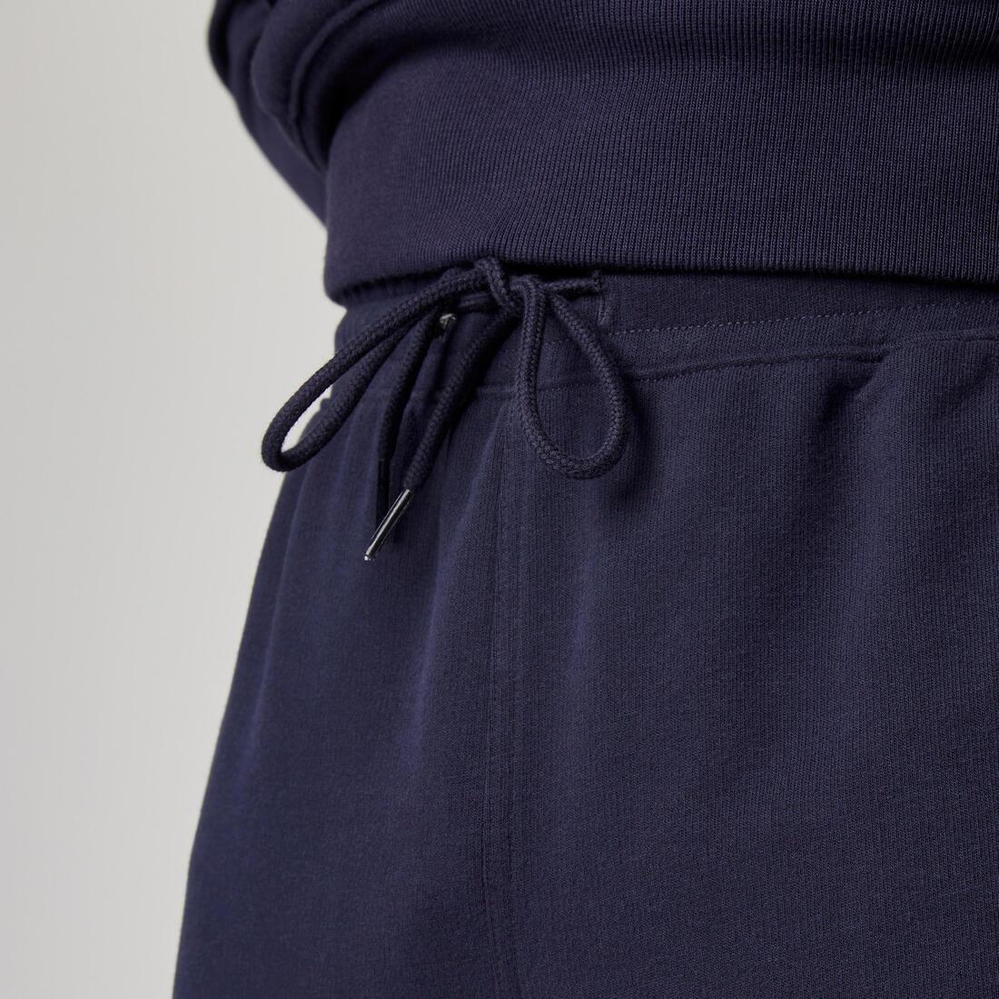 Mens Fitness Jogging Bottoms 500 Essentials, Black, No Color, large image number 12