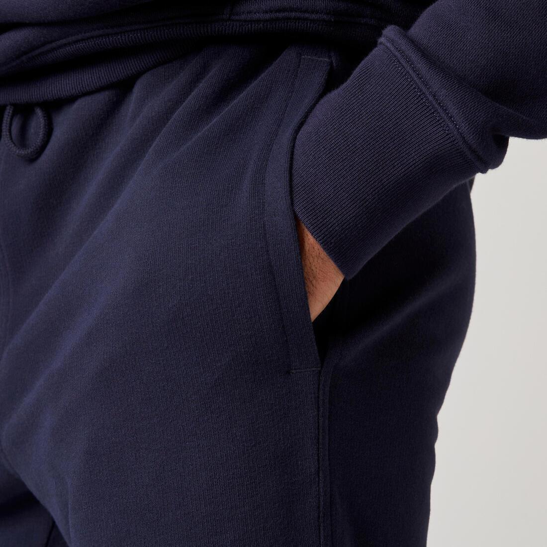 Mens Fitness Jogging Bottoms 500 Essentials, Black, No Color, large image number 13