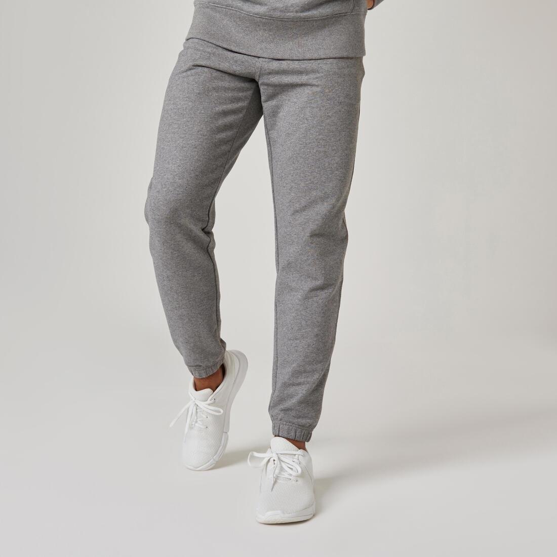 DOMYOS - Men Fitness Jogging Bottoms - 500 Essentials, Grey