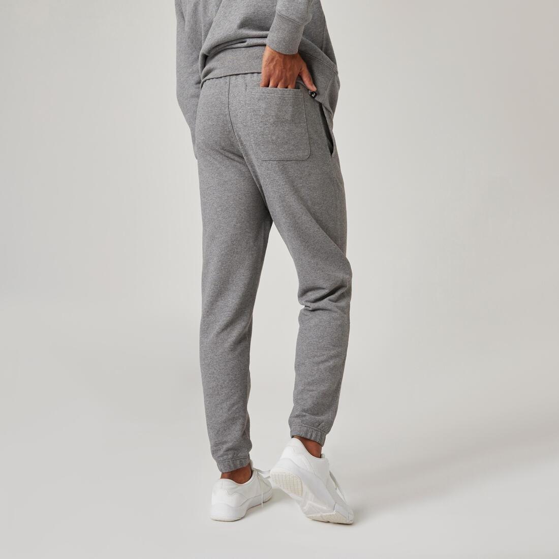 DOMYOS - Men Fitness Jogging Bottoms - 500 Essentials, Grey