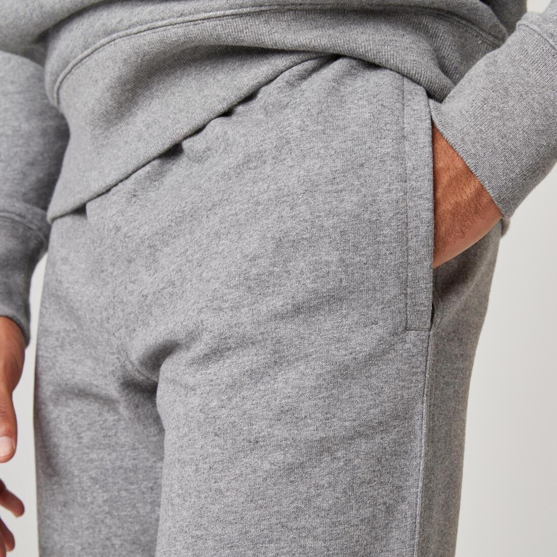 Men Fitness Jogging Bottoms - 500 Essentials, Grey, , large image number 6
