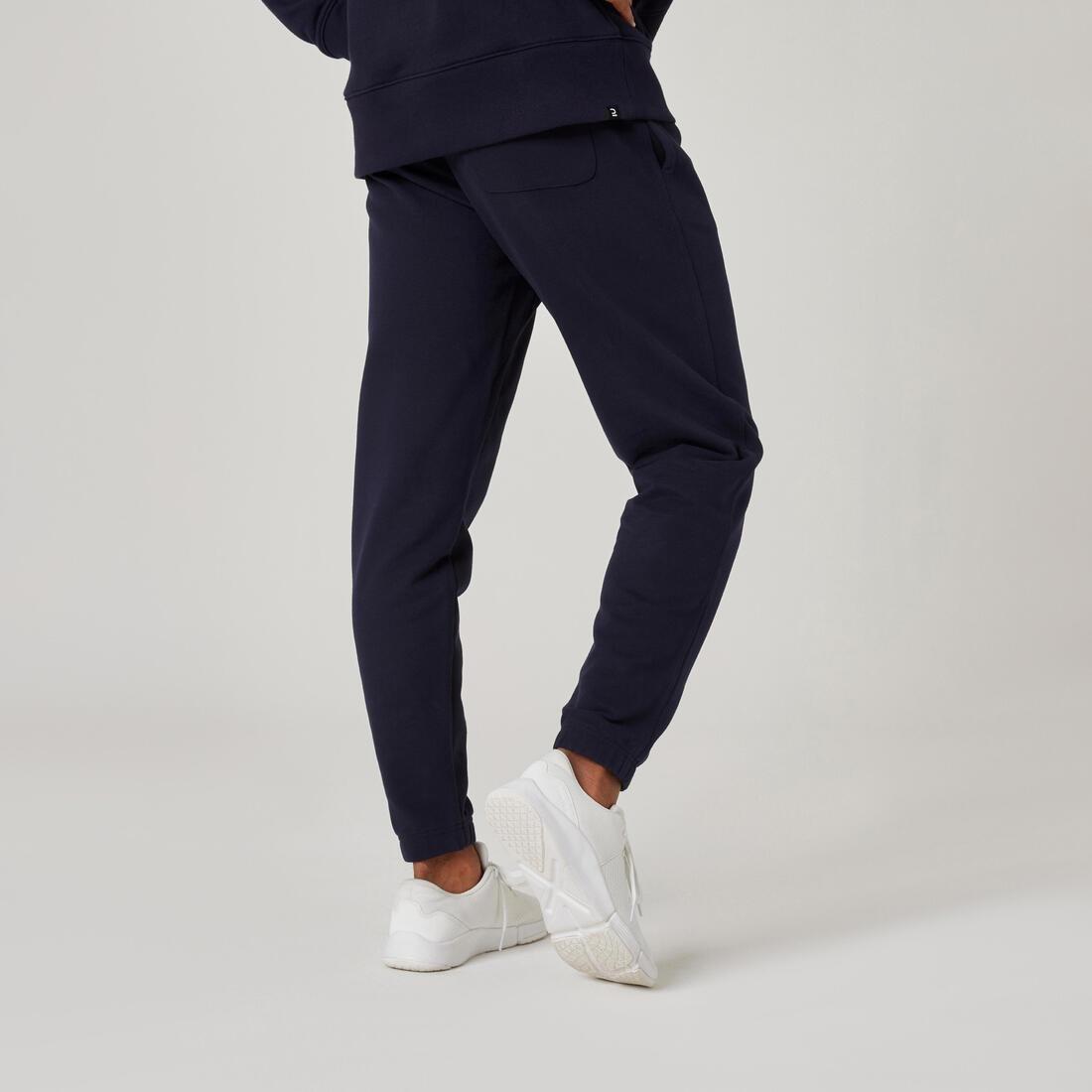 Mens Fitness Jogging Bottoms 500 Essentials, Blue, , large image number 9