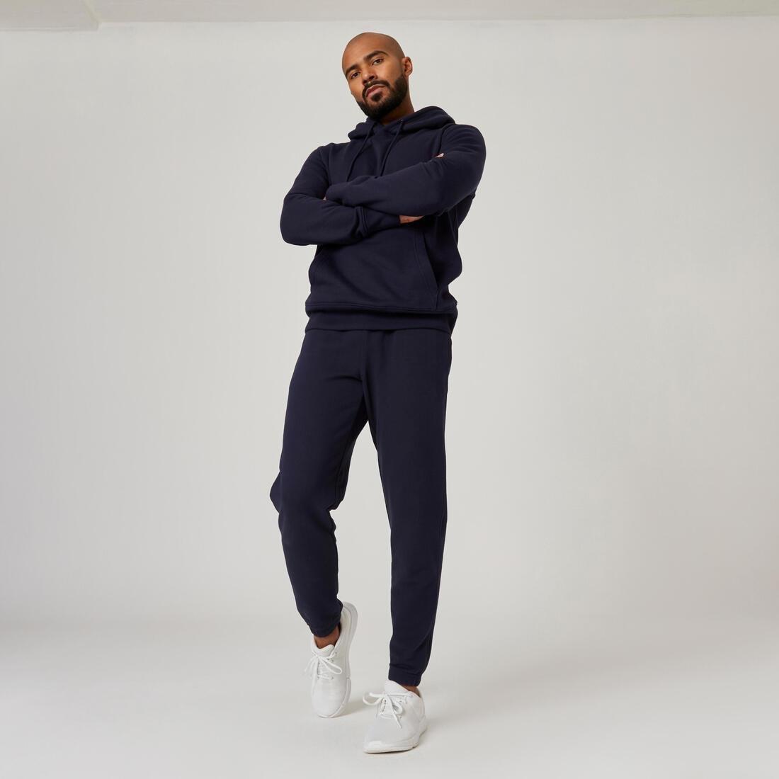 Mens Fitness Jogging Bottoms 500 Essentials, Blue, , large image number 10