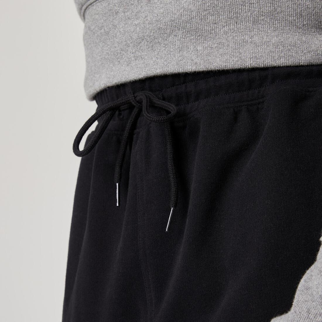 Mens Slim-Fit Fitness Jogging Bottoms 500, Black, , large image number 12