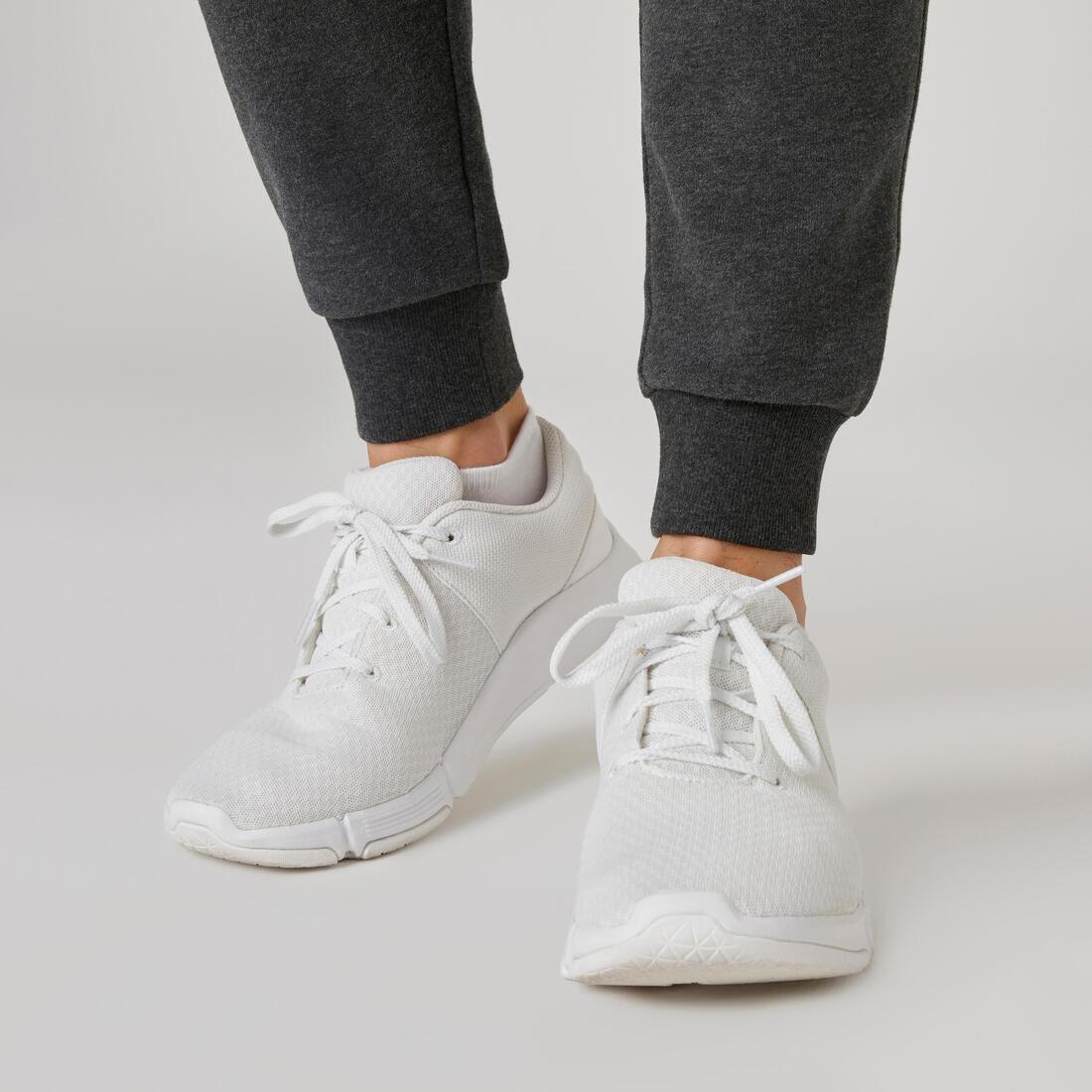 Mens Slim-Fit Fitness Jogging Bottoms 500, Grey, No Color, large image number 12