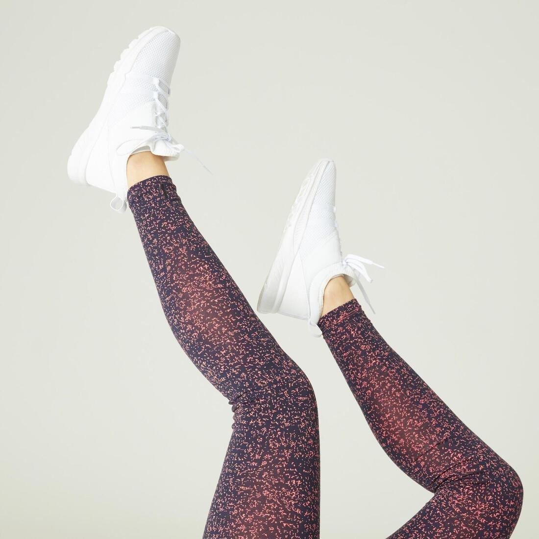Womens Slim Fitness Leggings Fit+ 500 Print, Green, No Color, large image number 8