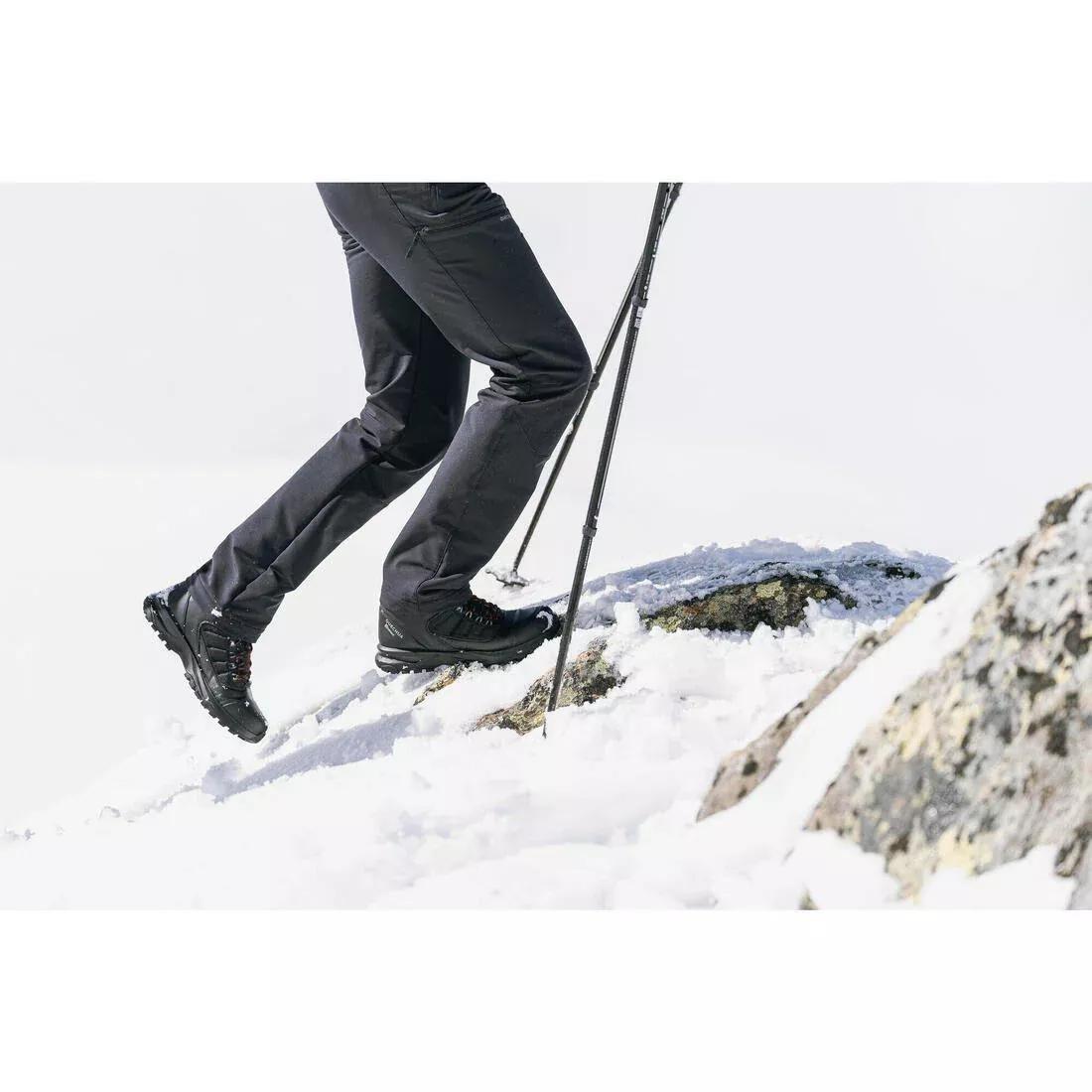 Men Warm And Waterproof Hiking Boots - MH500 Mid, Black, No Color, large image number 8