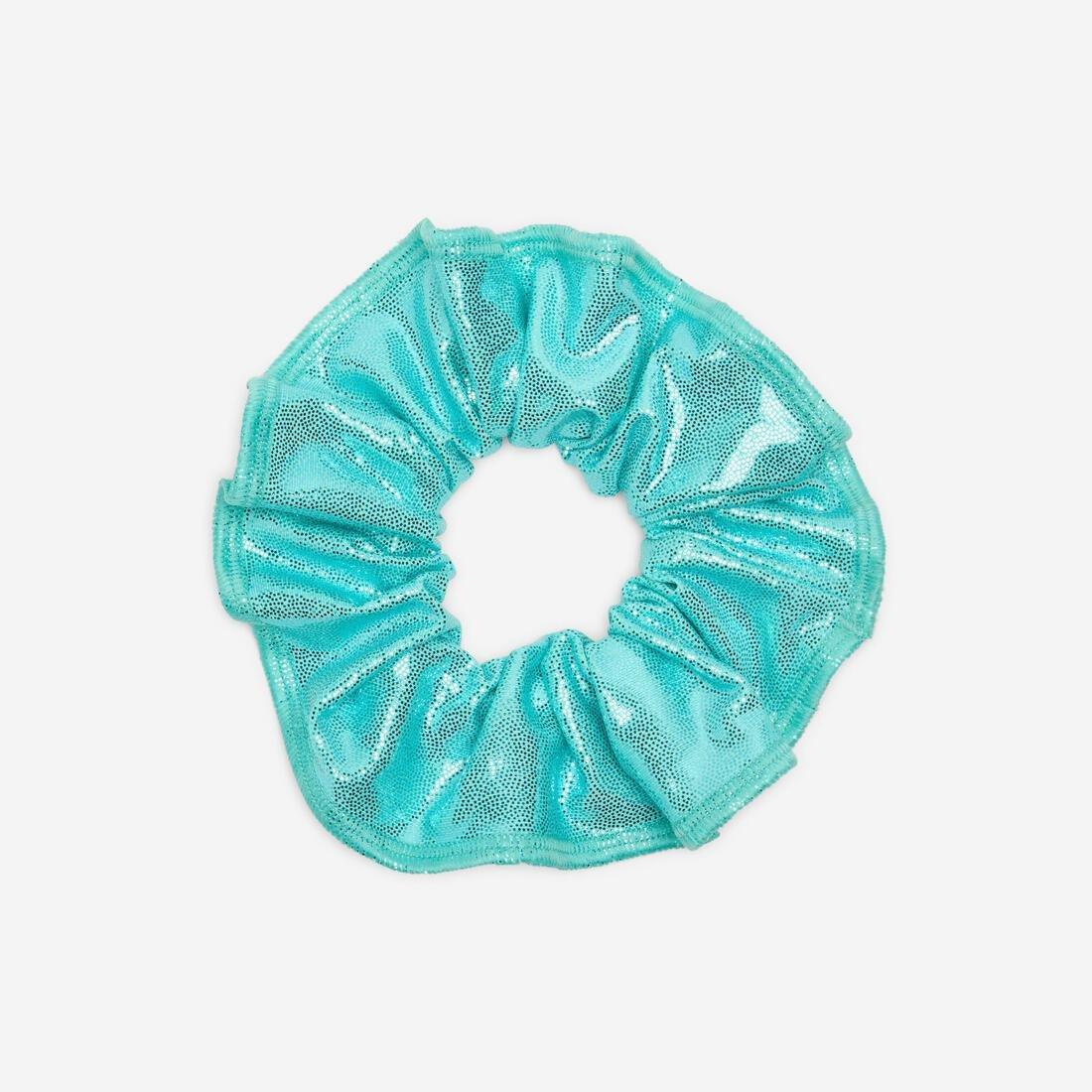 Women Sequined Gymnastics Scrunchie, Teal, 5401_000, large image number 12