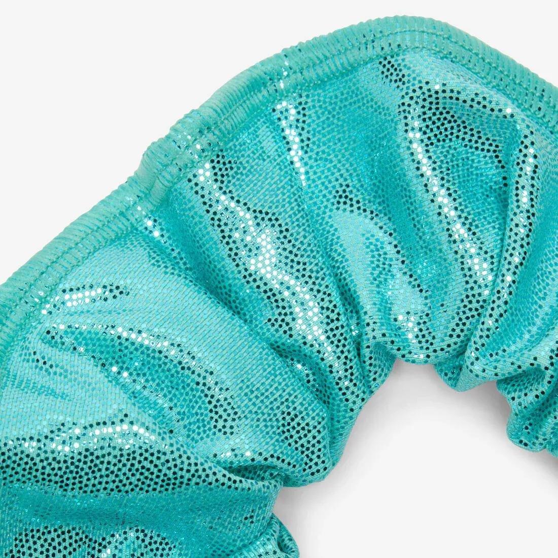 Women Sequined Gymnastics Scrunchie, Teal, 5401_000, large image number 13