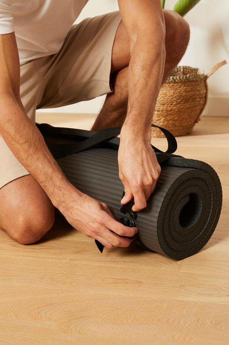 Fitness Adjustable Universal Mat Strap, Black, No Color, large image number 6
