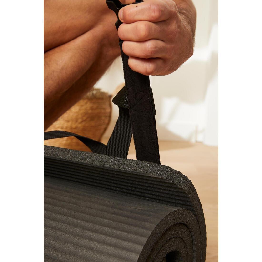 Fitness Adjustable Universal Mat Strap, Black, No Color, large image number 7