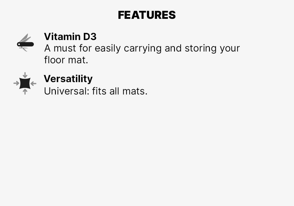 Fitness Adjustable Universal Mat Strap, Black, No Color, medium