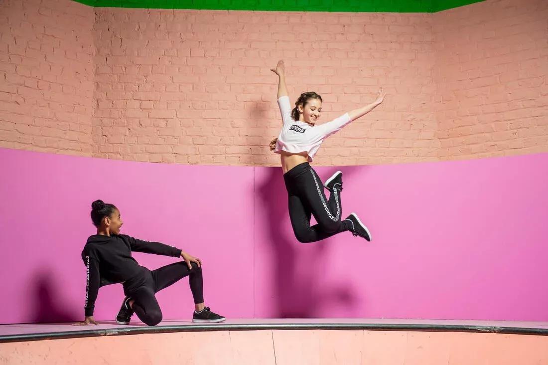 BLACK Girls' Modern Dance High-Waisted Leggings Print, , large image number 8