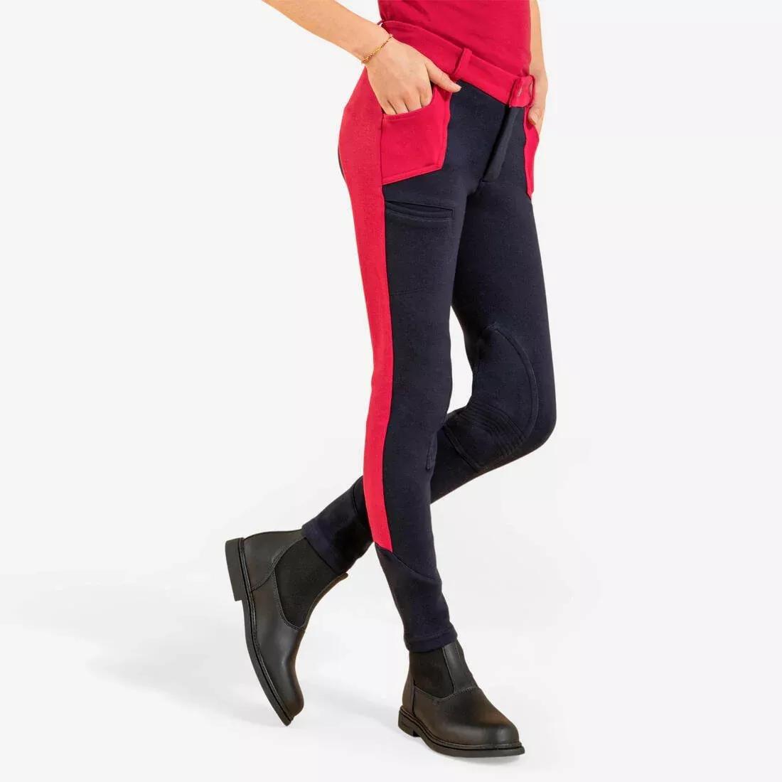 Kids Horse Riding Jodhpurs - 120, Blue, No Color, large image number 1