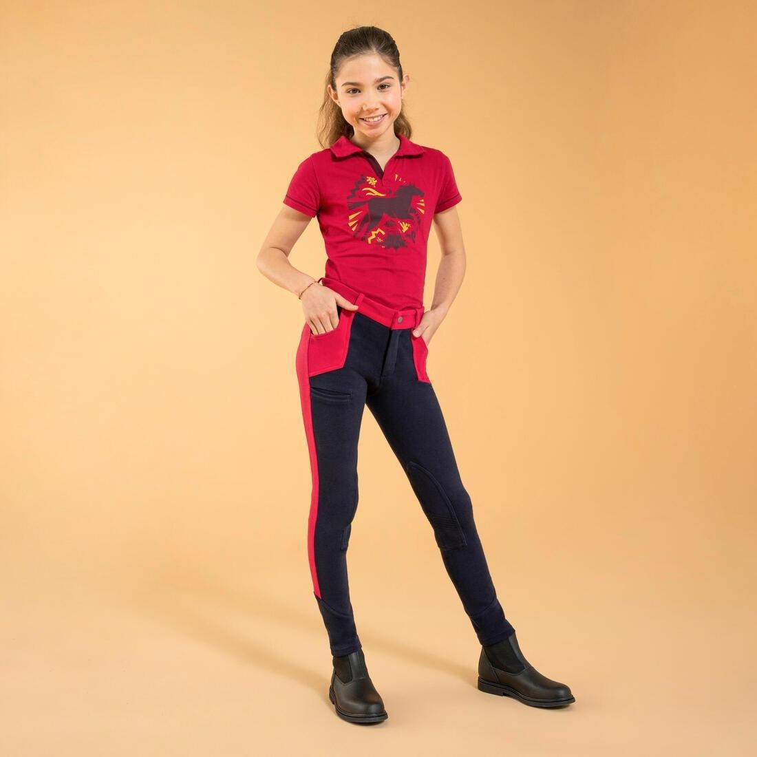 Kids Horse Riding Jodhpurs - 120, Blue, , large image number 10